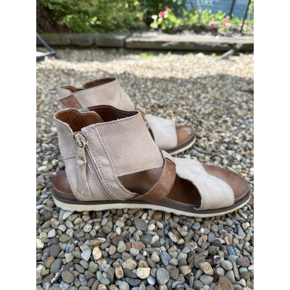 MIZ MOOZ Tamsyn Gladiator SANDALS 39 8.5 9 Brown Shoes Leather Boho Flats Artsy - Picture 2 of 12